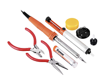 Набор для паяльных работ "ЕРМАК" 220В паяльник 60Вт, 8 предметов
