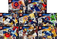 Конструктор MG Фигурки HEROES ASSEMBLE "Мстители 8в1" MG665, 38-44 деталей