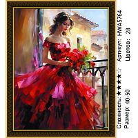Алмазная мозаика Painting Diamond HWA5764 40x50 см, круглые стразы
