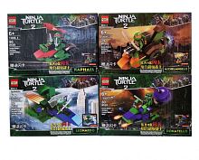 Конструктор QS08 Ninja Turtle 2 "Боевые машины черепашек 4в1" 74008, 80 деталей
