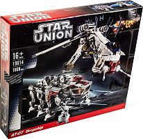 Конструктор Star Union "Десантный корабль республиканцев и шагающий робот AT-OT" 19014, 1808 деталей