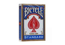 Карты для покера Bicycle Standard 54 Blue с пластиковым покрытием, синие, 54 штуки 
