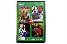 Картридж 16bit 4в1 AA-4127(RU) CADASH/HOCKEY /JAMES BOND: THE DUEL /SPIDER-MAN 16Мб