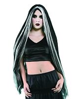 Парик Женщины-вамп с проседью 75011, синтетическое волокно, длина 100 см