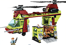 Конструктор Forange Block Dinosaur World Нападение Барионикса на вертолет Тяжелый Коготь FC3722 585д