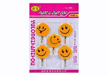 Набор крючков "Смайлики" YL-5068, металл, 5 штук на блистере
