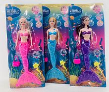 Кукла Mermaid РУСАЛКА свет, музыка 34 см на блистере