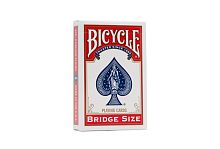 Карты для покера Bicycle Rider Back Bridge Size Red с пластиковым покрытием, красные, 54 штуки 
