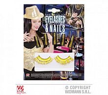 Накладные ресницы и ногти Metallio EYELASHES Glitter & NAIL, золотой металлик, полиэстер
