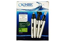 Триммер CRONIER 3in1, для ухода за лицом (уши, нос, брови, окантовка), аккумулятор