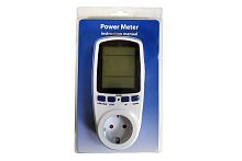 Ваттметр AH-2, с экраном, вилка/розетка, измеряет мощность, напряжение, силу тока