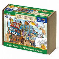 НИ Фигурный деревянный пазл FUN ART collection "Ноев ковчег", 116 деталей