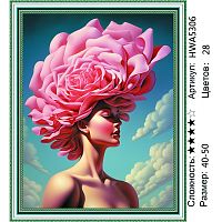 Алмазная мозаика Painting Diamond HWA5306, холст на подрамнике, круглые стразы, 40x50 см 