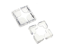 Накладки протекторы на углы мебели (уголки защитные) 4 см, 4 штуки в упаковке