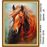Алмазная мозаика Painting Diamond HWA5758 40x50 см, круглые стразы
