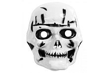 Маска Череп, пластмассовая 2663T, бело-черная, размер универсальный