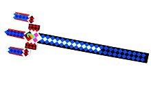 МЕЧ-ТРЕЗУБЕЦ Майнкрафт MINECRAFT Свет, Звук 55 см, на 2-х батарейках АА 