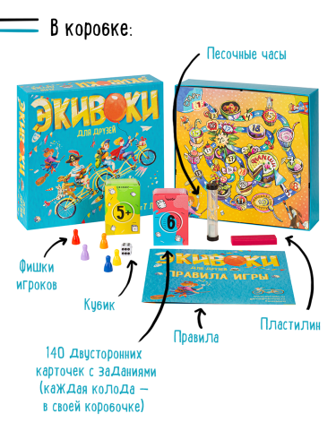 Настольная печатная игра "ЭКИВОКИ ДЛЯ ДРУЗЕЙ" 7+ фото 2 Настольная печатная игра "ЭКИВОКИ ДЛЯ ДРУЗЕЙ" 7+ фото 2