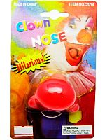 Нос КЛОУНА Clown Nose красный, ПВХ, размер 4 см на блистере
