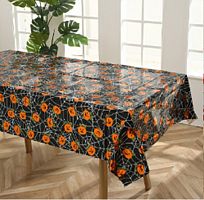 Скатерть Хэллоуин черная блестящая