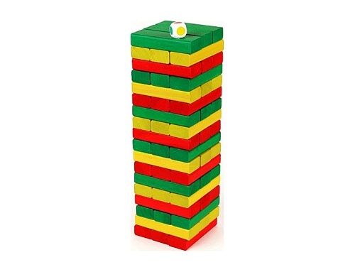 Настольная игра "Башня 54" ДЖЕНГА цветные бруски, пластмассовые фото 4 Настольная игра "Башня 54" ДЖЕНГА цветные бруски, пластмассовые фото 4