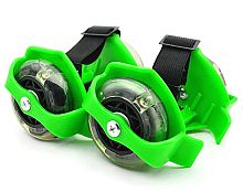 Ролики на пятку SMALL WHIRLWIND PULLEY, светящиеся колеса, зеленые