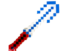 МЕЧ-БУЛАВА МИНИ Майнкрафт MINECRAFT Свет, Звук 51*13 см, на батарейках АА 