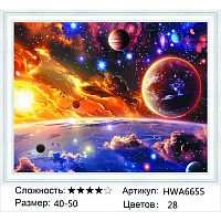 Алмазная мозаика Painting Diamond HWA6655, холст на подрамнике, круглые стразы, 40x50 см