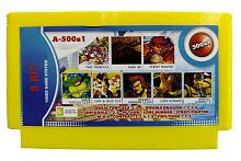 Картридж 8bit 500в1 N.TURTLES 1,2,3,4+D.DRAGON 1,2,3,4CHIP & DALE1,2,3+TANK 90+LODE RUNNER+CONTRA