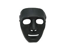 Маска Кабуки - Лицо Черное, пластиковая, на резинке, без размера
