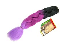 Канекалон 3 цвета X-Pression 3/6 M56,Черный/Фиолетовый/Сиреневый, пряди, искусственный волос