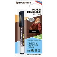 Маркер мебельный спиртовой "Мастер сити ДР" 001 ЧЕРНЫЙ, 3 мл (блистер)