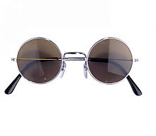 Очки Хиппи темные 6732P, металл, пластмасса, стекло, размер оправы 12 см