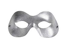 Маска "Фиделио" серебро 6428S (полумаска) картонная, без размера
