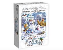 НИ Фигурный деревянный пазл "Синие коты. Зима в Котофеевке" /48