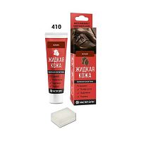 Жидкая кожа "Мастер сити ОК" для ремонта кожи 410 КОНЬЯК, туба 30 мл (красная коробка) со спонжем