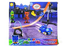 PJMASKS Парковка 2-х уровневая LF8877-3 "Герои в масках" + машинка 9см 