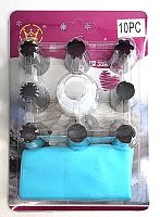 Мешок WF Cake Decorator кондитерский силиконовый + 8 насадок, 10 предметов на блистере