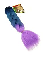 Канекалон 3 цвета X-Pression 3/30,Синий/Аквамарин/Сиреневый, пряди, искусственный волос, длина 60 см