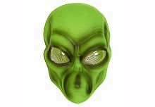 Маска Инопланетянина 2689V, зеленый пластик, размер 16*25 см