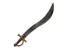 Сабля Пирата изогнутая 48679, серый, бронзовый пластик, длина 72 см