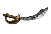 Сабля пирата BA756, серебристый, бронзовый пластик, длина 48 см