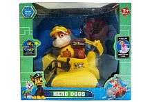 Щенячий патруль Герой + Машина КРЕПЫШ, пластик, 2 ААА, свет, звук 