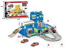 НАБОР Parking Lots TEAM FUN RACE Парковка "Команда Веселая гонка"+ 2 машинки металлические