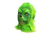 Маска Гринч, зеленый латекс, искусственный мех, ткань, размер взрослый