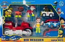 НАБОР Щенячий патруль 5 героев + 4 транспорта PB9907, в коробке