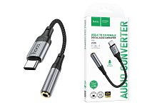 Переходник аудио Hoco LS36 штекер TYPE-C - гнездо Jack 3.5 мм, длина 12 см