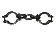 Кандалы заключенного на ноги, 3 звена, пластмассовые, размер 18*13*52 см