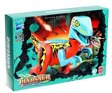 Конструктор Zuanma DINOSAUR WORLD Фигурка Динозавр ЗЕЛЕНО-КРАСНЫЙ 041-2 со звуком