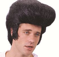 Парик Элвиса 78604, черный, синтетическое волокно, длина 30 см